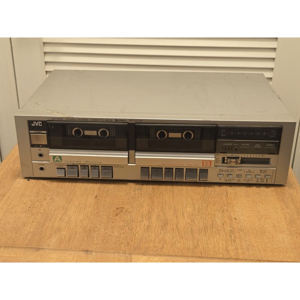 JVC KD-W110J Dual Stereo  Dual Cassette Deck Player Works Great